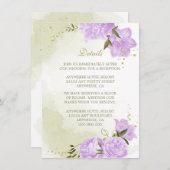 ロマンチックな紫色の花の緑の詳細 エンクロージャーカード (正面/裏面)