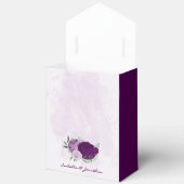 ロマンチックな紫色の花の緑 フェイバーボックス (見開き)