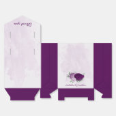 ロマンチックな紫色の花の緑 フェイバーボックス (見開き)