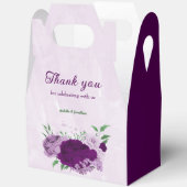 ロマンチックな紫色の花の緑 フェイバーボックス (見開き)