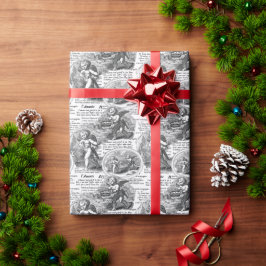 ロマンチックな結婚クリスマスまたは愛のキューピッド ラッピングペーパー