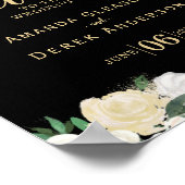 ロマンチックな結婚バラのテーマウェルカムサイン8x10 ポスター (角)