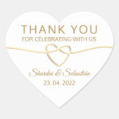 ロマンチックな結婚式の引き出物 ハートシール (正面)