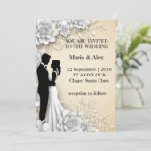 ✨ ロマンチックな結婚式の招待状 ✨ 招待状 (スタンド正面)