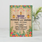 ロマンチックな結婚式の招待状 招待状 (スタンド正面)