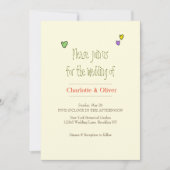 ロマンチックな結婚式の招待状 招待状 (正面)