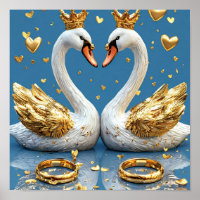 ロマンチックな結婚式の白鳥🌙💖☁️✨
