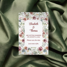 ロマンチックな結婚式の花のデザインの結婚式の案内カード