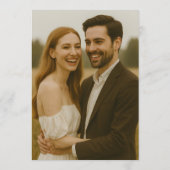 ロマンチックな結婚式の隠れ家 ブッシュピンクの写真 招待状 (裏面)