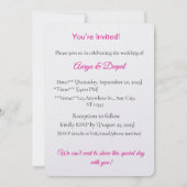 ロマンチックな結婚式招待状エレガント- & Timeless 招待状 (裏面)
