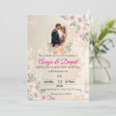 ロマンチックな結婚式招待状エレガント- & Timeless 招待状 (スタンド正面)