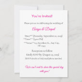 ロマンチックな結婚式招待状エレガント- & Timeless 招待状 (裏面)