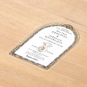 ロマンチックな結婚式招待状 アクリル招待状 (レイダウン)