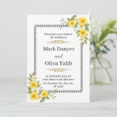 ロマンチックな結婚式招待状 | カスタマイズ可能なテンプレート 招待状 (スタンド正面)