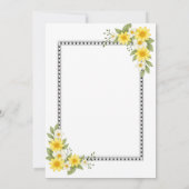 ロマンチックな結婚式招待状 | カスタマイズ可能なテンプレート 招待状 (裏面)