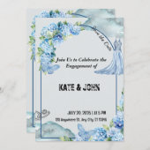 ロマンチックな結婚式招待状 – カスタムデザイン 招待状 (正面/裏面)