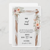 ロマンチックな結婚式招待状 招待状 (正面/裏面)