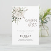 ロマンチックな結婚式招待状 W-ROM-004 招待状 (スタンド正面)