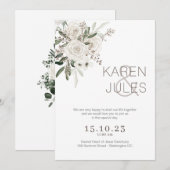 ロマンチックな結婚式招待状 W-ROM-004 招待状 (正面/裏面)