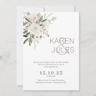 ロマンチックな結婚式招待状 W-ROM-004 招待状