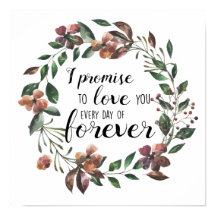 ロマンチックな結婚引用文ラブ秋フローラリース