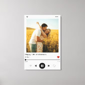 ロマンチックな結婚記念日の写真ソングアルバム キャンバスプリント (正面)