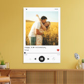 ロマンチックな結婚記念日写真ソングアルバム キャンバスプリント (インサイチュ (リビング))