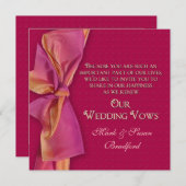 ロマンチックな結婚誓約更新の招待状 招待状 (正面/裏面)