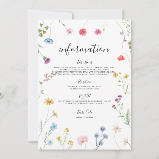 ロマンチックな結婚野草情報カード シーズンカード (正面)