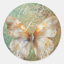 ロマンチックな緑とオレンジ色の蝶感謝していお前