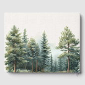 ロマンチックな緑の夏の森結婚のゲストブック ゲストブック (裏面)