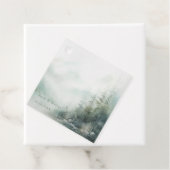 ロマンチックな緑の森の結婚式の引き出物ラベル フェイバータグ (インサイチュ)