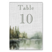 ロマンチックな緑結婚の森 テーブルナンバー (裏面)