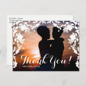 ロマンチックな縁ど花 |ありがとうございます ポストカード (正面/裏面)