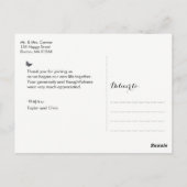 ロマンチックな縁ど花 |ありがとうございます ポストカード (裏面)