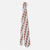 ロマンチックな美しい/セピアブラウンの女性ポートレート ネクタイ (裏面)