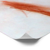 ロマンチックな美しい/セピアブラウンの女性ポートレート ポスター (角)