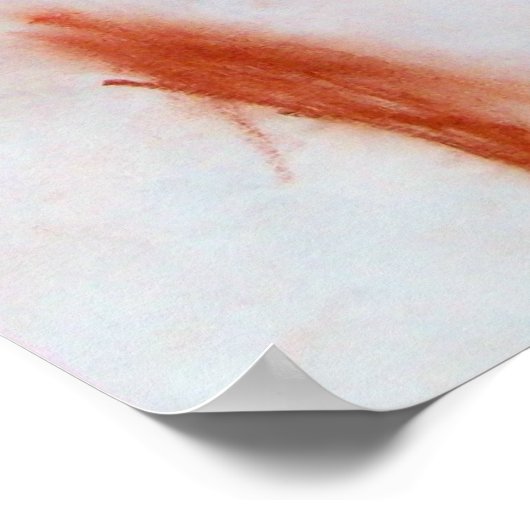 ロマンチックな美しい/セピアブラウンの女性ポートレート ポスター (角)