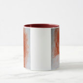 ロマンチックな美しい/セピアブラウンの女性ポートレート マグカップ (中央)