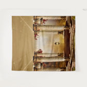 ロマンチックな背景 タペストリー (正面(横))