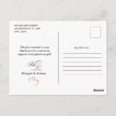 ロマンチックな脚本結婚ハートの写真はがき ポストカード (裏面)