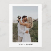 ロマンチックな脚本結婚ハートの写真はがき ポストカード (正面)