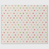 ロマンチックな自然カラーハートラッピング紙 ラッピングペーパー (フラット)