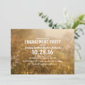 ロマンチックな自然屋外婚約パーティ招待状 招待状 (スタンド正面)