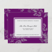 ロマンチックな自然披露宴カード 招待状 (正面/裏面)