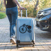 ロマンチックな自転車のシール シール (スーツケースインサイチュ)