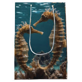 ロマンチックな船員を海の下に隠した ミディアムペーパーバッグ (裏面)