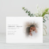 ロマンチックな色のフォトグラディエント結婚式招待状 招待状 (スタンド正面)