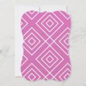 ロマンチックな色合いと感傷的なピンク 招待状 (裏面)