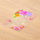 ロマンチックな芍薬の庭の母の日 アクリル招待状 (レイダウン)